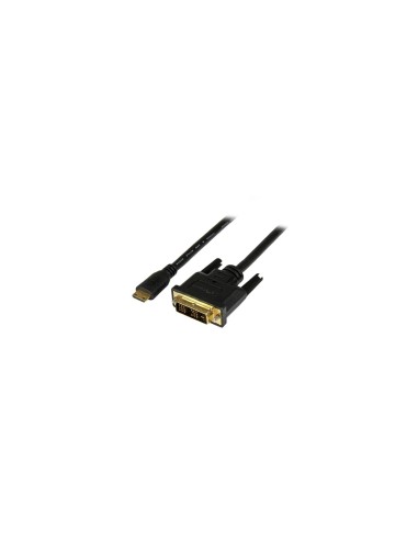 StarTech.com Adaptador Cable Conversor de 1m - Mini HDMIa DVI-D para Tablet y Cámara - Negro