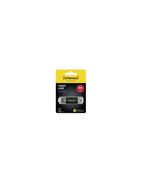 Intenso 3539490 unidad flash USB 64 GB USB Type-A / USB Type-C 3.2 Gen 1 (3.1 Gen 1) Antracita
