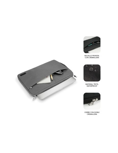Funda subblim urban laptop sleeve para portatiles 15.6 gris SUB-LS-0PS0102