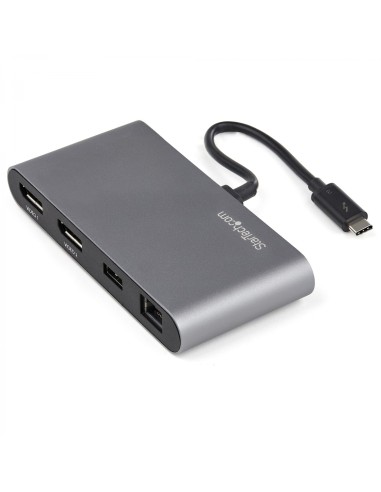 StarTech.com Mini Docking Station Thunderbolt 3 Mini Replicador de Puertos TB3 para Dos Monitores DisplayPort de 4K a 60Hz gris 