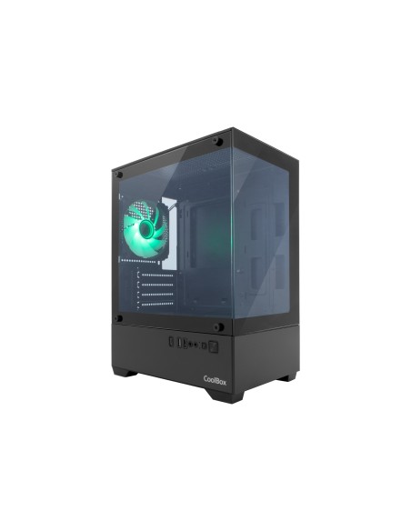CoolBox GAMING CAJA MATX GM200 VISION LITE NEGRA USB-C 3.2 GEN1 SIN FTE + 1 VENT. ARGB