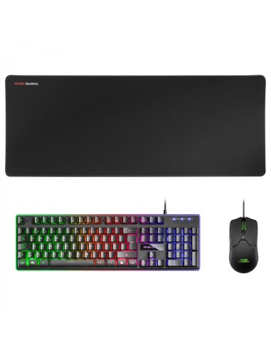 Mars Gaming MCPXBPT Combo Teclado gaming + raton optico + alfombrilla tela caucho negro
