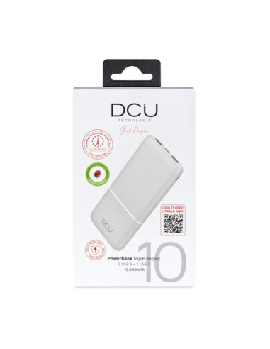 DCU Advance Tecnologic 34155013 batería externa Litio 10000 mAh Blanco