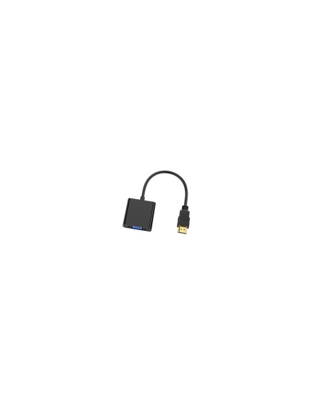 Conceptronic ABBY20B adaptador de cable de vídeo 0,25 m HDMI tipo A (Estándar) VGA (D-Sub) Negro