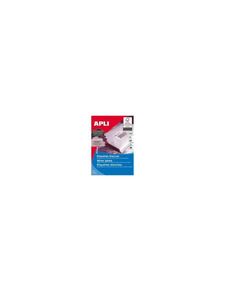 ETIQUETAS AUTOADHESIVAS APLI 500 HOJAS A4 1 ETIQUETA POR HOJA CANTOS RECTOS BLANCO 01788