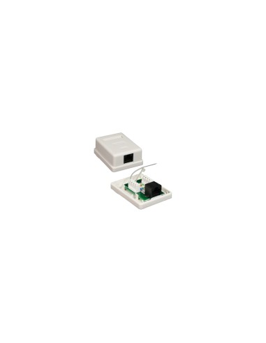 ROSETA SUPERFICIE RJ45 UTP CAT 6 1 TOMA BLANCO NANOCABLE 10.21.1501