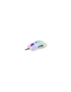 Mars Gaming MMRW Blanco, Ratón Gaming RGB Chroma Estructura Translúcida Ultra-ligera 58g 12800 DPI Switches Mecánicos HUANO 2
