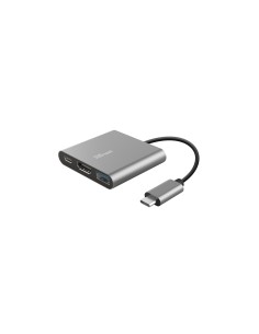 Trust Dalyx USB 3.2 Gen 1 (3.1 Gen 1) Type-C 5 Mbit/s Aluminio, Negro
