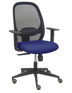 Piqueras y Crespo Silla Cilanco negra malla negra asiento bali azul marino brazo regulable 2