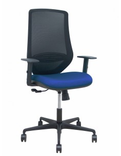 Piqueras y Crespo Silla Mardos sincro malla negra bali azul marino brazo regulable