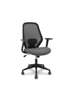 Piqueras y Crespo Silla Ergo529 respaldo malla negro asiento tela gris base piramidal ruedas nailon