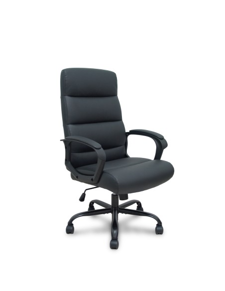 Piqueras y Crespo Sillón Opti545 similpiel negro base metálica negra