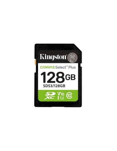 Kingston Technology 128 GB SDXC Canvas Select Plus Gen3 150 MB/s C10 UHS-I U1 V10