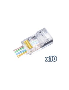 Phasak Conector FastCrimp Cat.6 FTP AWG22 a 24 (10) - PHK 2241