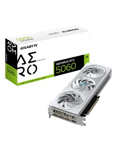 GIGABYTE GeForce RTX 5060 AERO OC 8G Tarjeta Gráfica - 8GB GDDR7, 128bit, PCI-E 5.0, 2595 MHz Frecuencia del núcleo, 3 x Display