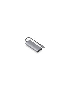 AISENS USB-C Dock 6 en 1, USB-C a 1xHDMI, 1xUSB-A 10G, 2xUSB-C 10G, 1xSD, 1xMicroSD, Gris, 20cm 2