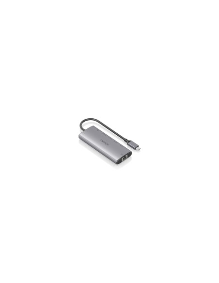 AISENS USB-C Dock 6 en 1, USB-C a 1xHDMI, 1xRJ45, 1xUSB-A 10G, 2xUSB-C 10G, 1xUSB-C PD, Gris, 20cm