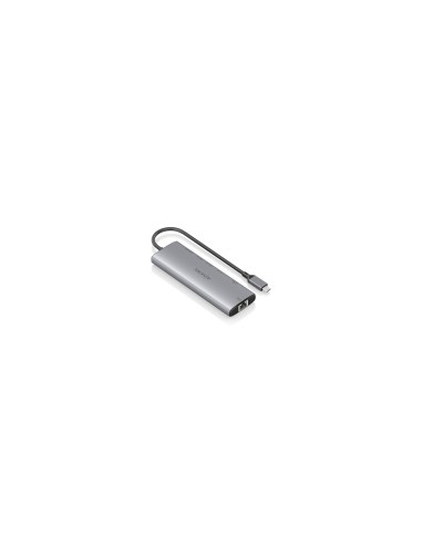 AISENS USB-C Dock 8 en 1, USB-C a 1xHDMI, 1xRJ45, 1xUSB-A 10G, 2xUSB-C 10G, 1xSD, 1xMicroSD, 1xUSB-C PD 100W, Gris, 20cm