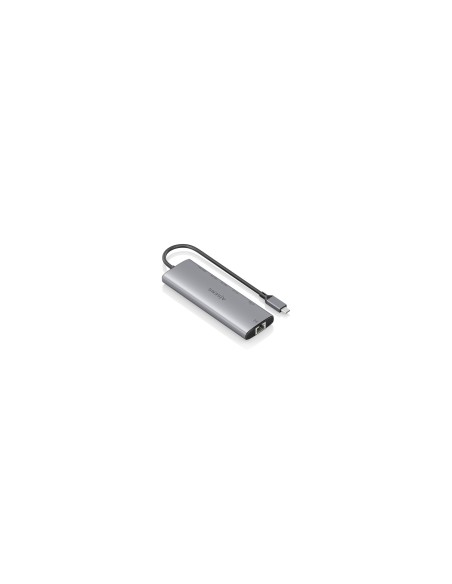 AISENS USB-C Dock 8 en 1, USB-C a 1xHDMI, 1xRJ45, 1xUSB-A 10G, 2xUSB-C 10G, 1xSD, 1xMicroSD, 1xUSB-C PD 100W, Gris, 20cm