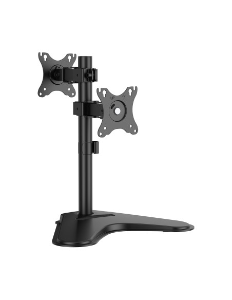 AISENS Soporte de Mesa Eco Inclinable y Rotable para 2 Monitores/POS 8kg de 17"-32", Negro