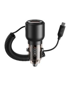 CARGADOR DE COCHE 2 USB 65W+45W CON CABLE TIPO C TIPO CORDÓN