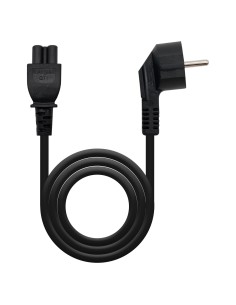 Nanocable Cable de Alimentación Trébol, CEE7 acodado/M-C5/H, Negro, 2 m