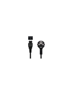 Nanocable Cable de Alimentación Trébol, CEE7 acodado/M-C5/H, Negro, 2 m 2
