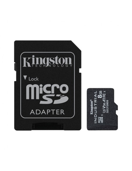 Kingston Technology industrial Memoria microsdhc 8gb UHS-I Clase 10 negro
