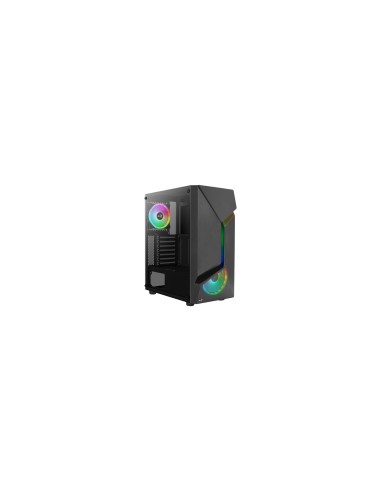 Aerocool SCAPEBKV3 Caja Gaming ATX Frontal RGB LED Cristal Templado 3xVentiladores ARGB Negro