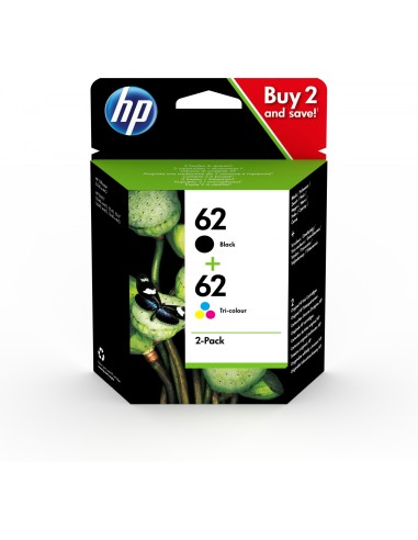 HP Pack de ahorro de 2 cartuchos de tinta original 62 negro/tricolor