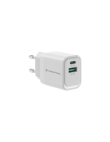 Conceptronic ALTHEA19W33 cargador de dispositivo móvil Universal Blanco Corriente alterna Carga rápida Interior
