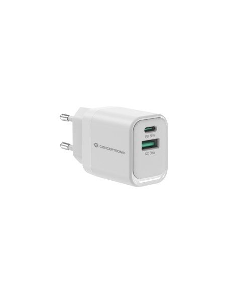 Conceptronic ALTHEA19W33 cargador de dispositivo móvil Universal Blanco Corriente alterna Carga rápida Interior
