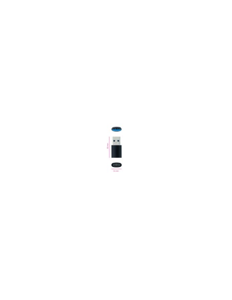 Nanocable Adaptador USB-A 3.1 a USB-C, USB-A/M-USB-C/H, Negro