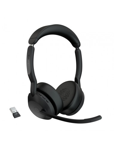 Jabra Evolve2 55 Auriculares Inalámbrico Diadema Oficina/Centro de llamadas Bluetooth Base de carga Negro