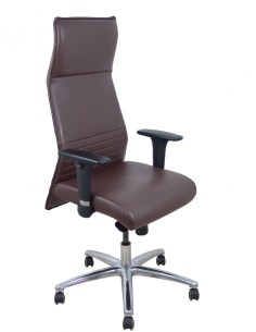 Piqueras y Crespo Sillon Albacete similpiel marron oscuro