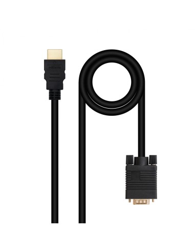 Nanocable Cable Conversor HDMI a VGA, 1.8 m, Negro