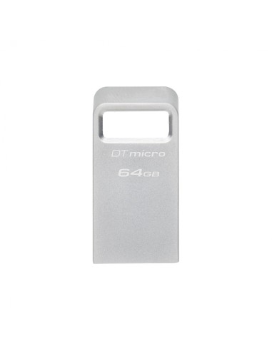 Kingston Technology DataTraveler Micro unidad flash USB 64 GB USB tipo A 3.2 Gen 1 (3.1 Gen 1) Plata