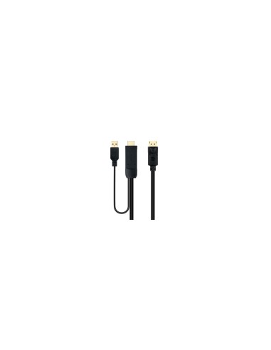 Nanocable Cable Conversor HDMI 2.0 a DisplayPort V1.2, 1.8 m, Negro