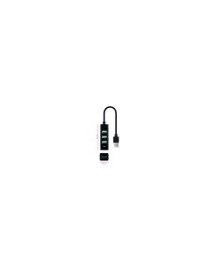 Nanocable Hub USB 2.0 con 4 Puertos de USB 2.0, USB-A/M-USB 2.0/H, Negro, 15 cm 2