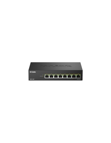 D-Link DMS-108P/E switch No administrado 2.5G Ethernet (100/1000/2500) Energía sobre Ethernet (PoE) Negro