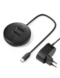 Ewent EW7078 base de conexión para disco duro USB 3.2 Gen 1 (3.1 Gen 1) Type-C Negro