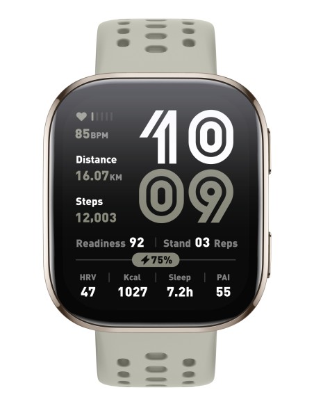 Amazfit Bip 6 Stone 5 cm (1.97") AMOLED Digital 390 x 450 Pixeles Pantalla táctil Oro GPS (satélite)