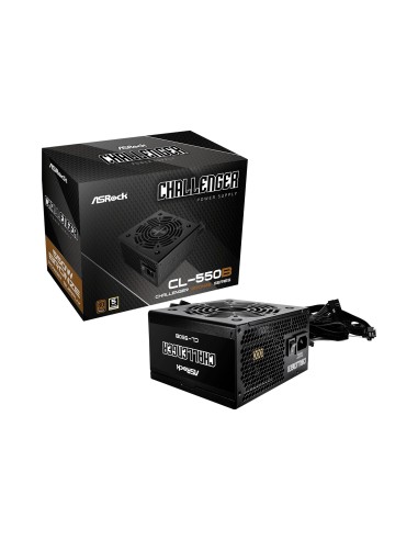 Asrock CL-550B Challenger unidad de fuente de alimentación 550 W 20+4 pin ATX ATX Negro