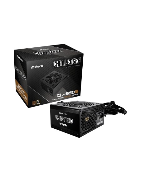 Asrock CL-550B Challenger unidad de fuente de alimentación 550 W 20+4 pin ATX ATX Negro