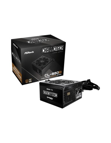 Asrock Challenger CL-650B unidad de fuente de alimentación 650 W 20+4 pin ATX ATX Negro