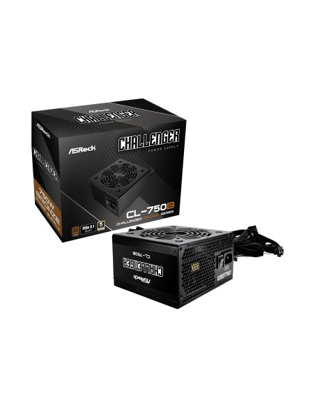 Asrock Challenger CL-750B unidad de fuente de alimentación 750 W 20+4 pin ATX ATX Negro