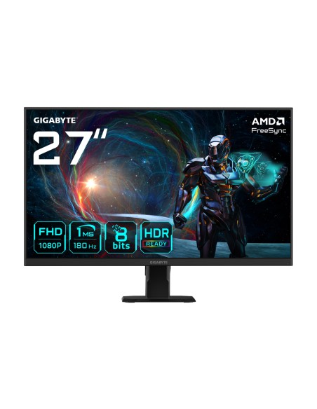 GIGABYTE GS27FA 27" Monitor de Juego FHD - 1920 x 1080, 180Hz, 1ms, 300 cd/m², FreeSync, HDR Ready, HDMI 2.0