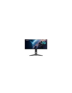 GIGABYTE Monitor de juegos curvo OLED WQHD MO34WQC de 34" - 3440 x 1440, 175Hz, 0.03ms, KVM, 250 cd/m², FreeSync Premium Pro, Di 2