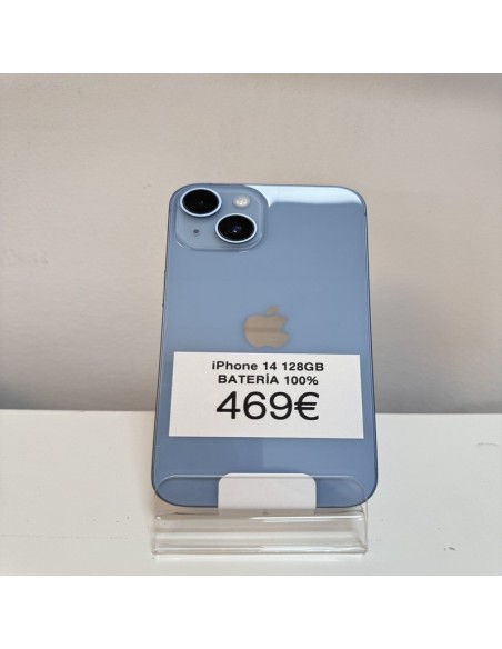 IPHONE 14 128GB AZUL REACONDICIONADO: BATERÍA 100%