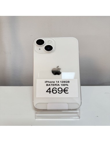 iPhone 14 128GB - Batería 100% - Blanco Reacondicionado